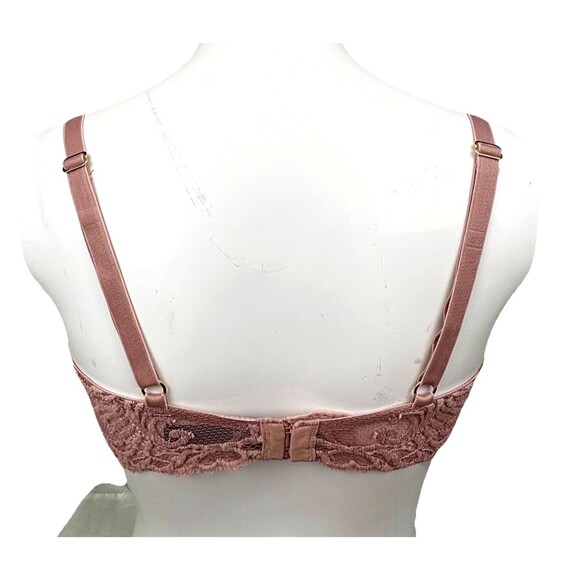 Natori 38DD/E Lace Fairy Jasper Feathers Bra Plunge Contour Style Rose - Picture 2 of 4